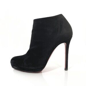 Louboutin ankle boots Bella 100 - Black, Nubuck - Good condition